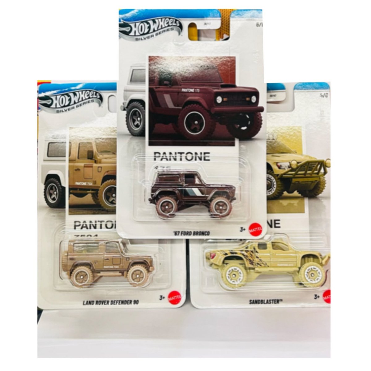 67 Ford Bronco, Land Rover Defender 90, and Sandblaster