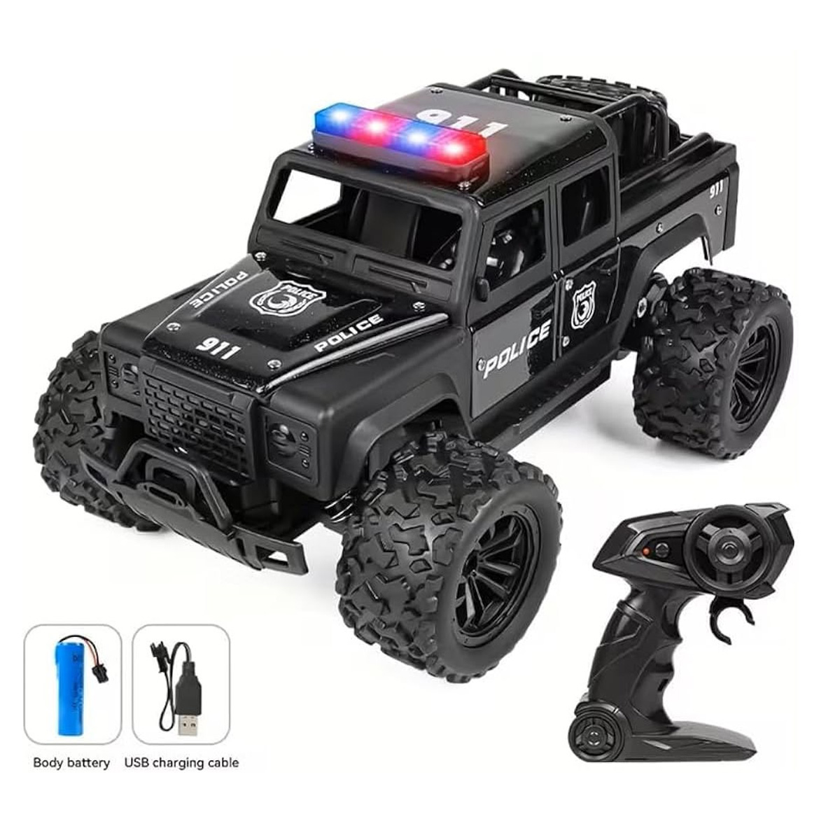 Toyboi 1:16 Scale RC Police Pickup Truck